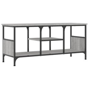 vidaXL Meuble TV sonoma gris 100x35x45 cm bois d'ingénierie et fer