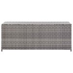 vidaXL Boîte de rangement de jardin gris 150x50x60 cm résine tressée