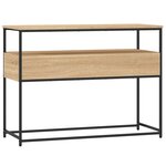 vidaXL Table console chêne sonoma 100x40x75 cm bois d'ingénierie