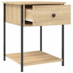 vidaXL Tables de chevet 2 Pièces chêne sonoma 44x45x58 cm bois ingénierie