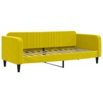 vidaXL Lit de jour avec gigogne et tiroirs jaune 80x200 cm velours