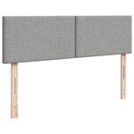 vidaXL Sommier à lattes de lit avec matelas Gris clair 160x200cm Tissu