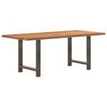 vidaXL Table à manger marron clair bois de chêne massif rectangulaire
