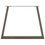 vidaXL Pieds de table à manger en forme de V  2 pièces  acier naturel  100 x (72-73 3) cm