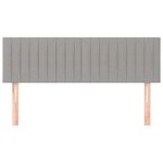 vidaXL Têtes de lit 2 Pièces Gris clair 72x5x78/88 cm Tissu