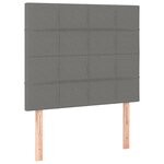 vidaXL Cadre de lit sans matelas gris foncé 90x190 cm tissu