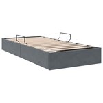 vidaXL Lit de Rangement avec matelas Gris foncé 100 x 203 cm Velours