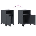 vidaXL Table de chevet anthracite 36x39x59 cm acier