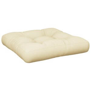 vidaXL Coussin de palette crème 60x60x12 cm tissu