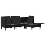 vidaXL Ensemble de meubles pour le salon 4 Pièces Noir Velours