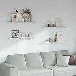vidaXL Étagère Murale avec étagère 4 Pièces Marbre blanc 100 x 9 x 3 cm