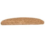 vidaXL Tapis d'escalier 10 pièces 65 x 21 x 4 cm Beige Demi-rond Grand