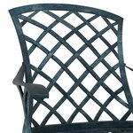 Chaises de jardin vidaXL empilables 4 Pièces vert en aluminium moulé