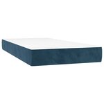 vidaXL Sommier à lattes de lit avec matelas LED Bleu foncé 200x200 cm