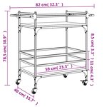 vidaXL Chariot de cuisine sonoma gris 82x40x78 5 cm bois d'ingénierie