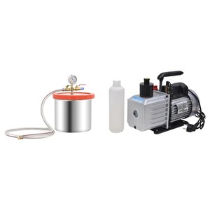 vidaXL Chambre à vide avec pompe à 2 étages 7 4 L