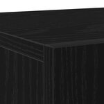 Buffet vidaXL avec 3 portes en chêne noir 90x34x80 cm en bois d'ingénierie