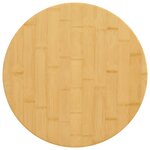 vidaXL Dessus de table Ø50x1 5 cm bambou