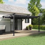vidaXL Gazebo mural Anthracite Acier