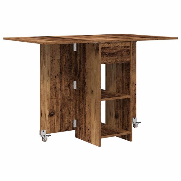 vidaXL Table à dîner 115 x 70 x 75 cm Bois d'ingénierie Bois ancien