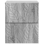 vidaXL Cabinet de chevet mural 2 Pièces Sonoma gris 34 5 x 33 x 40 cm