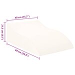 vidaXL Coussin pour jambes Blanc 68 x 40 x 21 5 cm