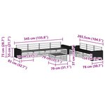vidaXL Ensemble de canapés d'extérieur 8 pc Naturel