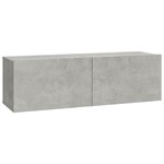 vidaXL Ensemble de meubles TV 6 Pièces Gris béton Bois d'ingénierie
