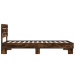 vidaXL Cadre de lit sans matelas chêne fumé 75x190 cm