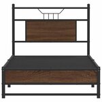 vidaXL Cadre de lit sans matelas chêne marron 90x190cm bois ingénierie