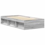 vidaXL Cadre de lit sans matelas sonoma gris 100x200 cm