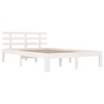 vidaXL Cadre de lit sans matelas blanc bois massif 150x200 cm