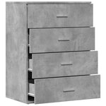 vidaXL Buffet gris béton 60x39x80 cm bois d'ingénierie