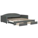 vidaXL Lit de jour avec gigogne et tiroirs sans matelas 100x200 cm