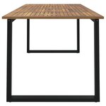 vidaXL Table de jardin et pieds en forme de U 180x90x75 cm bois acacia
