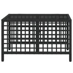 vidaXL Salon de jardin d'angle 3 Pièces avec coussins noir résine tressée