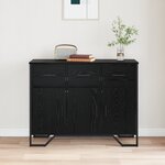 vidaXL Buffet Chêne noir 97x32 5x74 5 cm Bois d'ingénierie