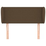 vidaXL Tête de lit avec oreilles Marron foncé 93x23x78/88 cm Tissu