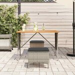vidaXL Table de jardin avec dessus en bois d'acacia gris 105x75x72 cm