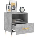 vidaXL Tables de chevet 2Pièces gris béton 40x35x47 5cm bois d’ingénierie