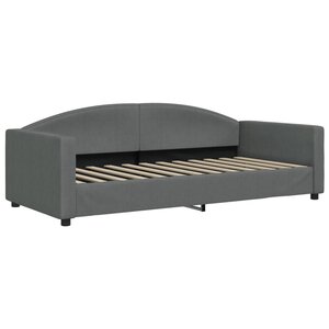 vidaXL Lit de repos sans matelas gris foncé 90x200 cm tissu