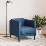 vidaXL Fauteuil bleu tissu