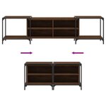vidaXL Meuble TV chêne marron 203x37x50 cm bois d'ingénierie