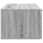 vidaXL Meuble TV mural Sonoma gris 59 5 x 41 x 30 cm Bois d'ingénierie