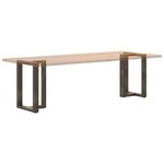vidaXL Pieds de table à manger en T  2 pièces  noir  60 x 35 x (72-73) cm  acier