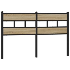 vidaXL Tête de lit chêne sonoma 150 cm fer et bois d’ingénierie