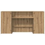 vidaXL Bureau réception chêne artisanal 200x50x103 5cm bois ingénierie