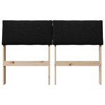 vidaXL Tête de lit capitonnée Noir 120 cm Pin massif