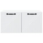 vidaXL Meuble TV mural Blanc 59 5 x 41 x 30 cm Bois d'ingénierie