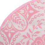 vidaXL Tapis d'extérieur rose Ø160 cm PP